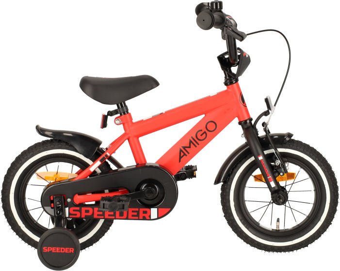 AMIGO Explorer Boys’ Bike 14″ Kids Bicycle with Coaster & Front V - Brake - Afanaya